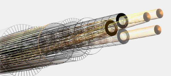 emc mbzh 0 6-1 3d model - EMC mbzh 0,6-1 kV 3x25 + afas16 mm2.max by Cable Master